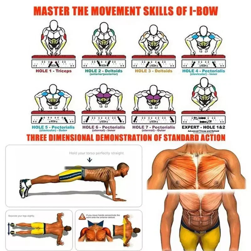 28 in 1 Push Up Rack Board System Fitness Workout Train Home Gym Exercise Stands