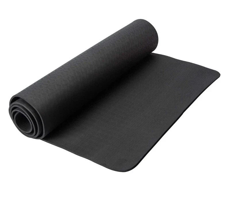 Black Yoga Mat,Extra Thick Exercise Mat for Fitness, Pilates, Workout