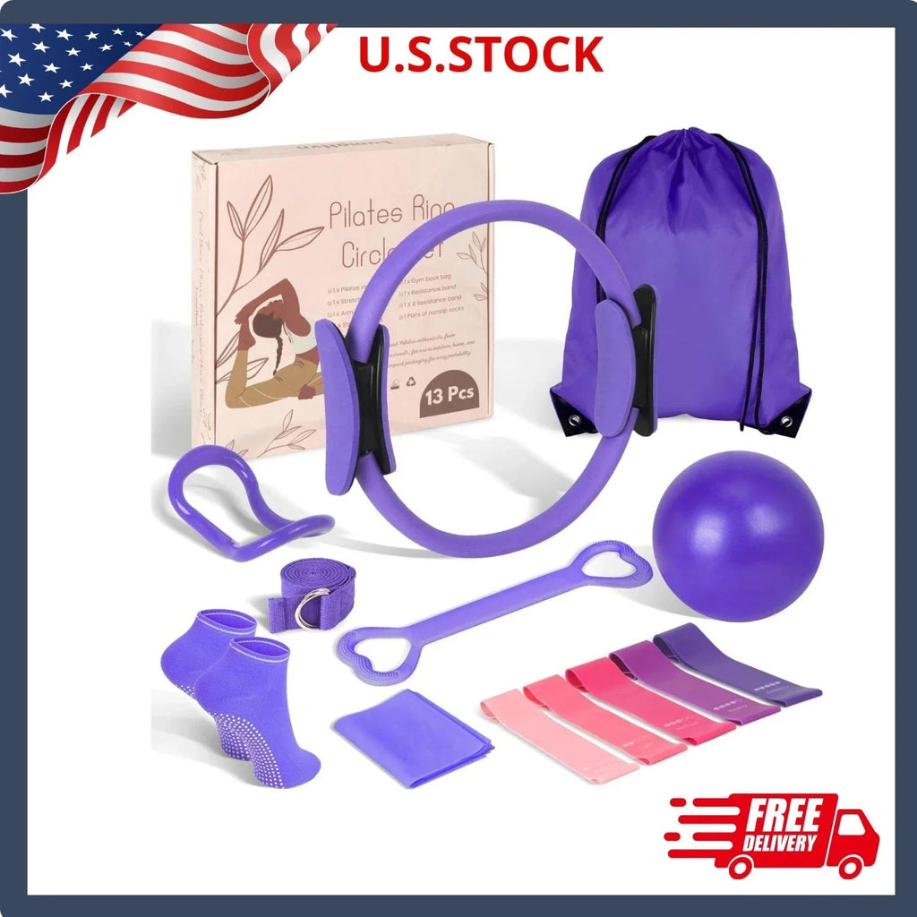 Home Pilates Essentials Kit for Women,Pilates Equipment Set with 9 Inch Yoga