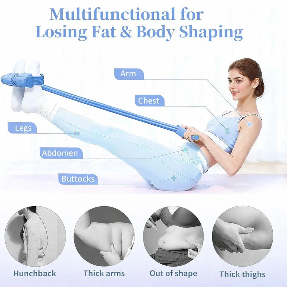 Foot Leg Pedal Resistance Band Body Stretch Pull Puller Rope Home Yoga Exercise