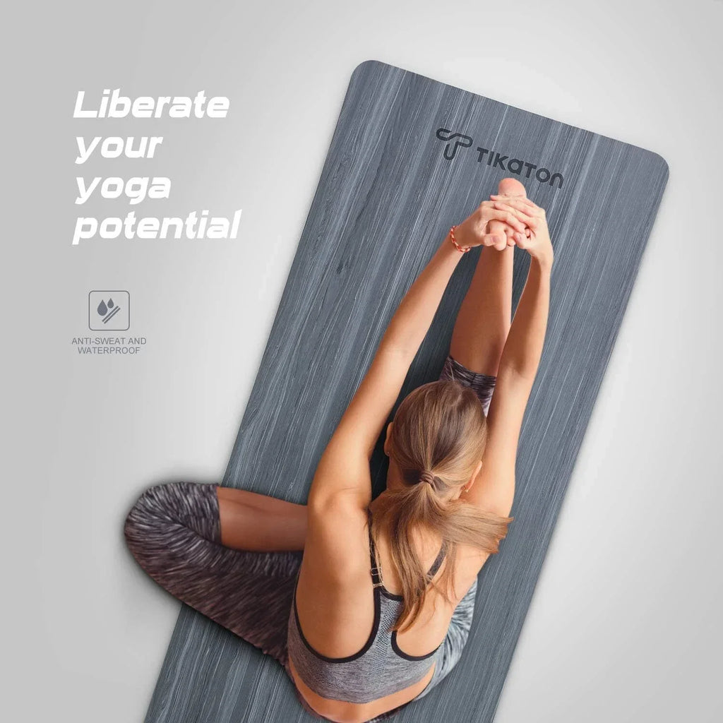 Tikaton Hot Yoga Mat HighDensity Lasting Rebound POE YogaMat Exercise FitnessMat